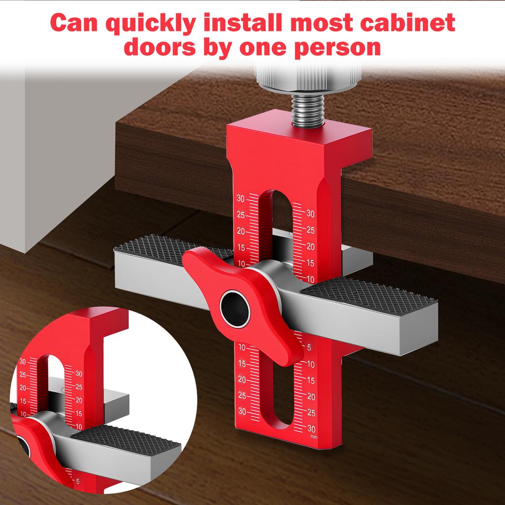 Aluminum Alloy Cabinet Door Jig Precision Measurement Drilling Tool  Easy Adjustment Cabinet Hardware Jig for Cabinet Installati