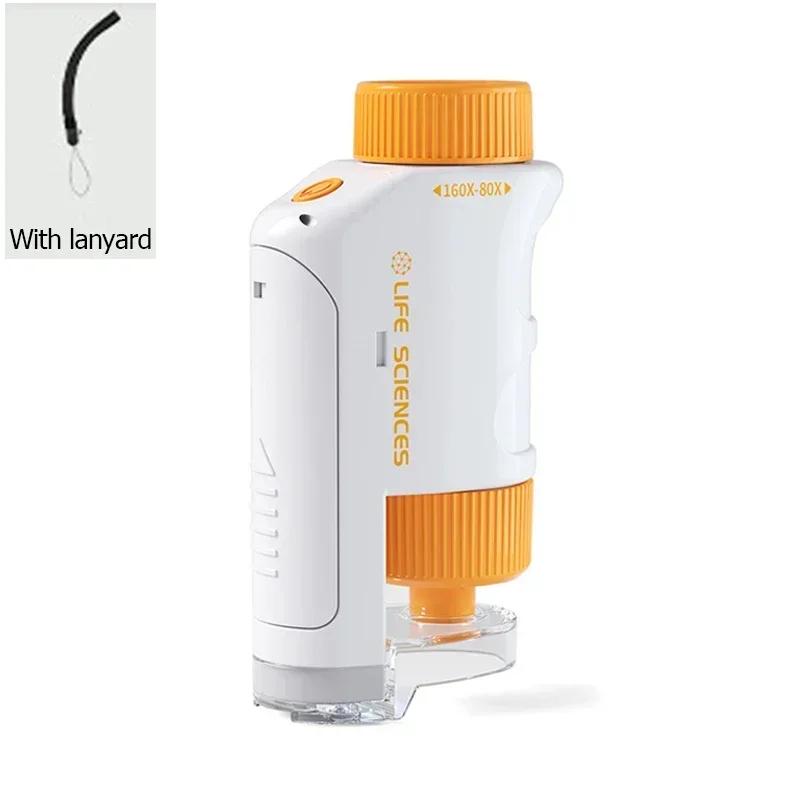Handheld Microscope Package Lab LED Light 80X to 160X Home School Biological Science Instructive Playthings Designed For Children Birth Date Present