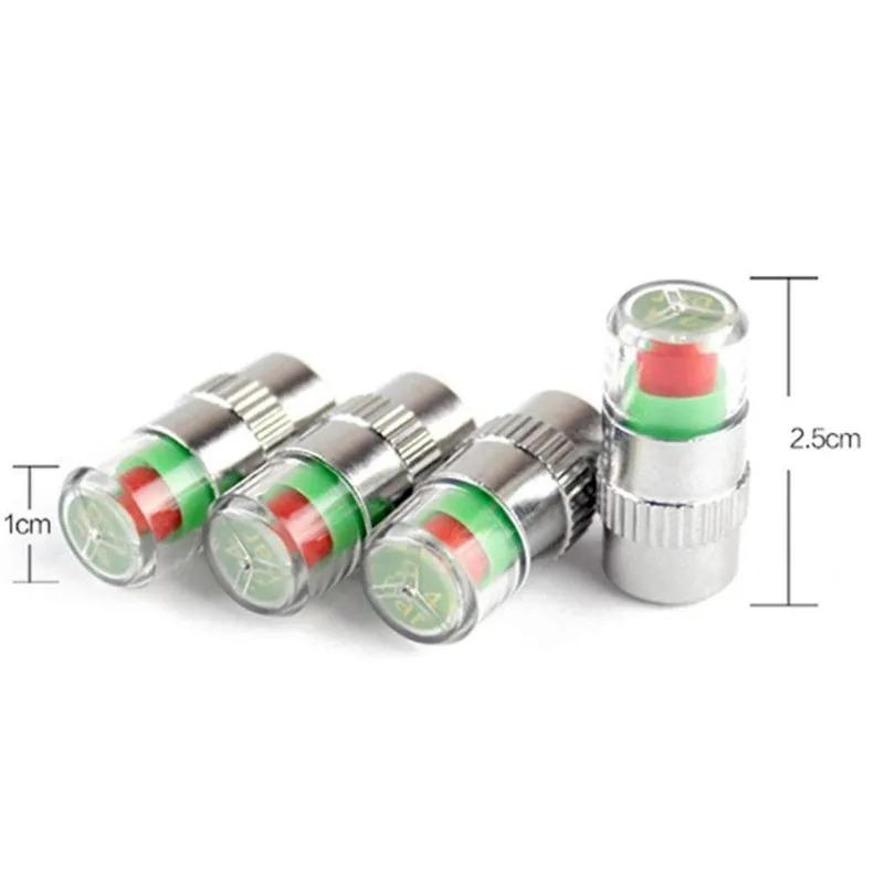 Car Tire Pressure Monitor Valve Cap Tool Tire External Valve Detection Sensor Indicator Alert Auto Tire Pressure Inspection