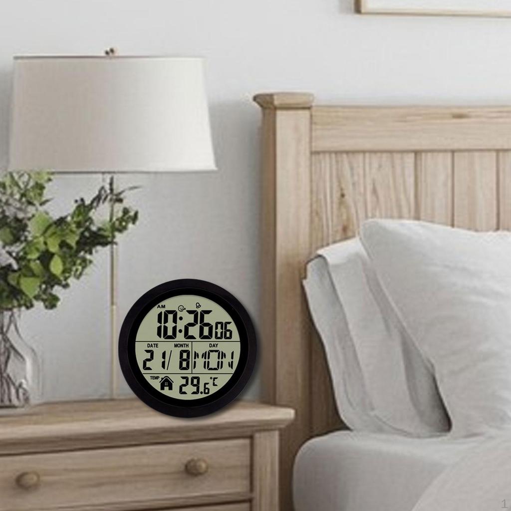Alarm Clock / Round Lightweight Wall with Snooze Function for Office And Kitchen