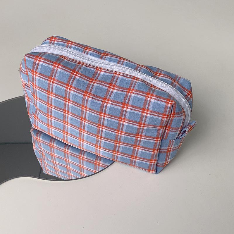 

Сумка-карандаш с принтами и узорами, чехол для ручки, ретро-цветная клетка, сетчатая складная сумка для хранения канцелярских принадлежностей