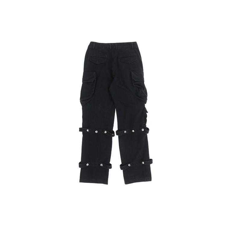 WE11DONE Jeans Men's Black Moderate Cargo Pants WD-DP3-21-303-M-BK