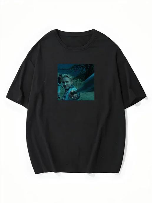 Oversized T-shirt with “Twilight” print 4XL