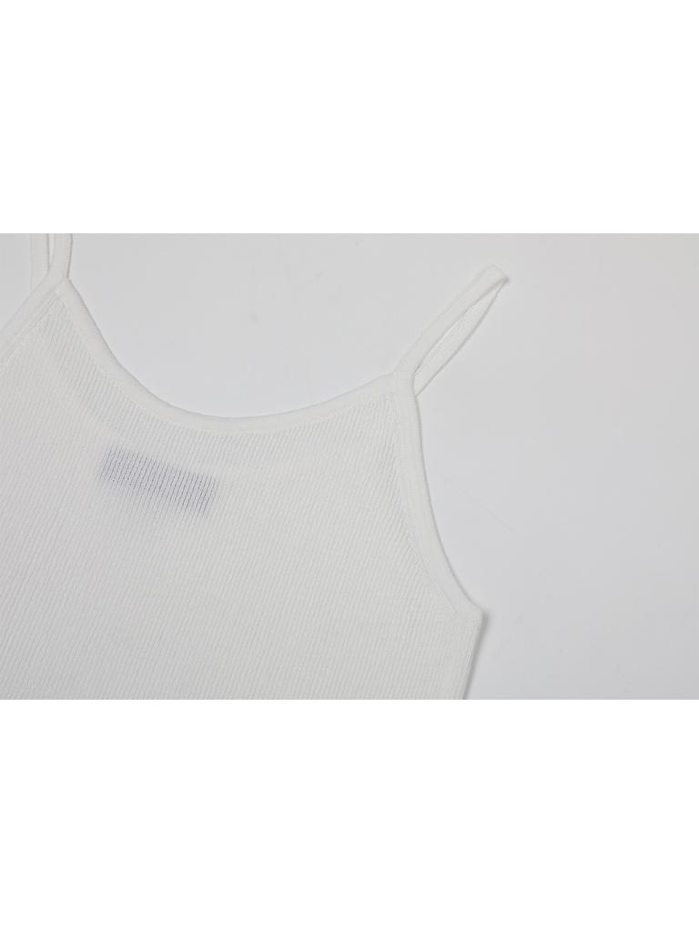 CALLAITE Icon Sleeveless Knit Top - White