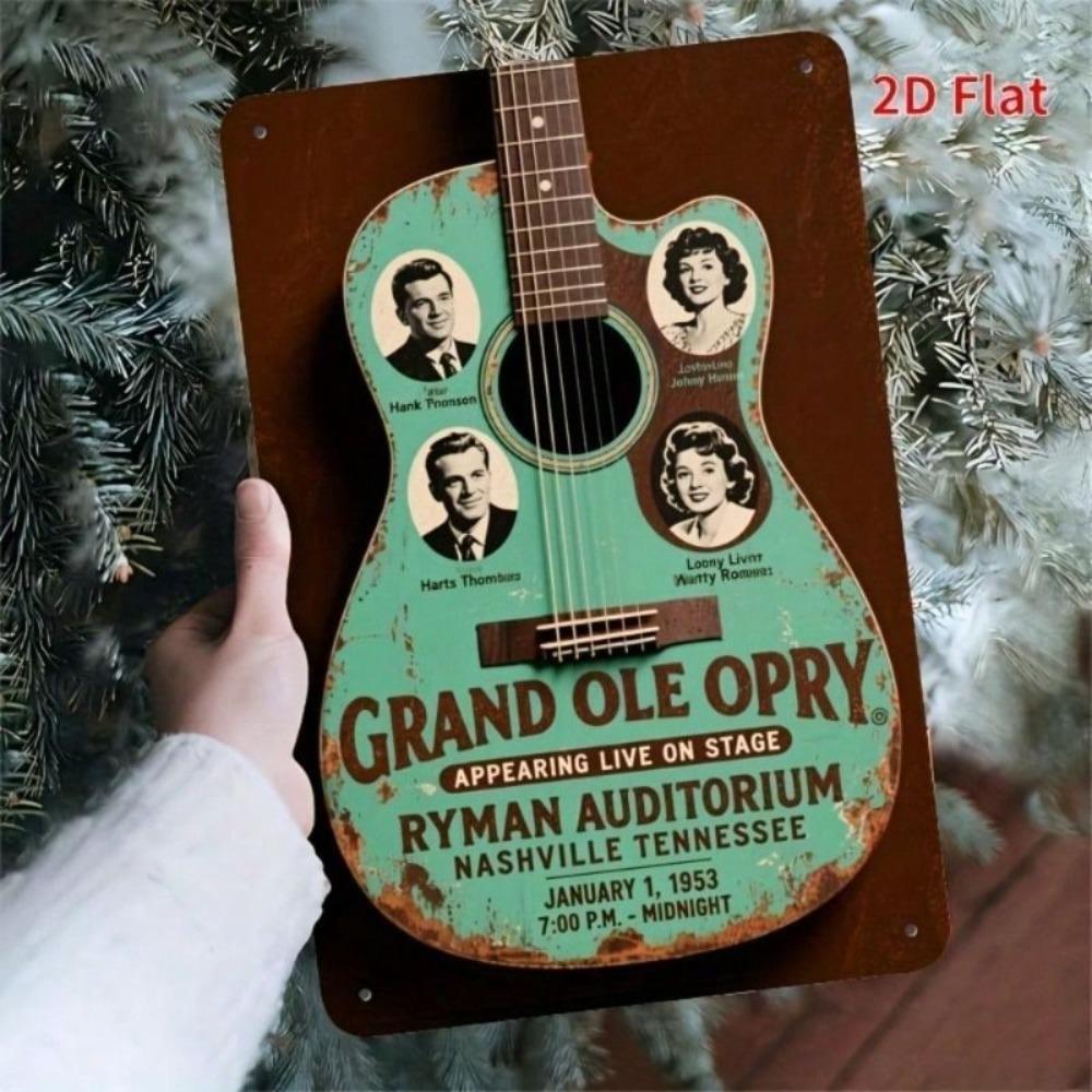 Retro Country Music Metal Wall Art Vintage Tin Sign Home Decor