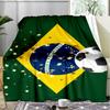 1PC Brazil Artwork Printed Soft Flannel Blanket Throw for Adult Bedroom Living Room Sofa Camping Travel Fan Gifts Christmas Gifts