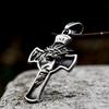 Beier Stainless Steel Men's Christian Christ Jesus Bible Jesus Exorcist Cross Pendant Chain Necklace Jewelry LLLHP199P