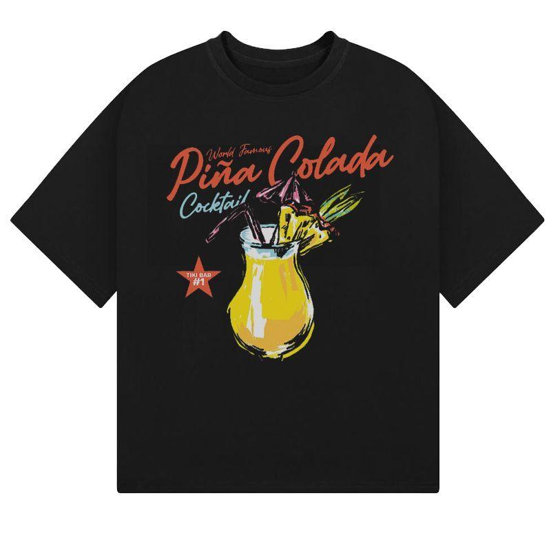 

Jus De Boisson Glacée Verre À Vin Photo T-shirts Américains Pour Hommes Et Femmes En Pur Coton women clothing y2k kpop 4XL