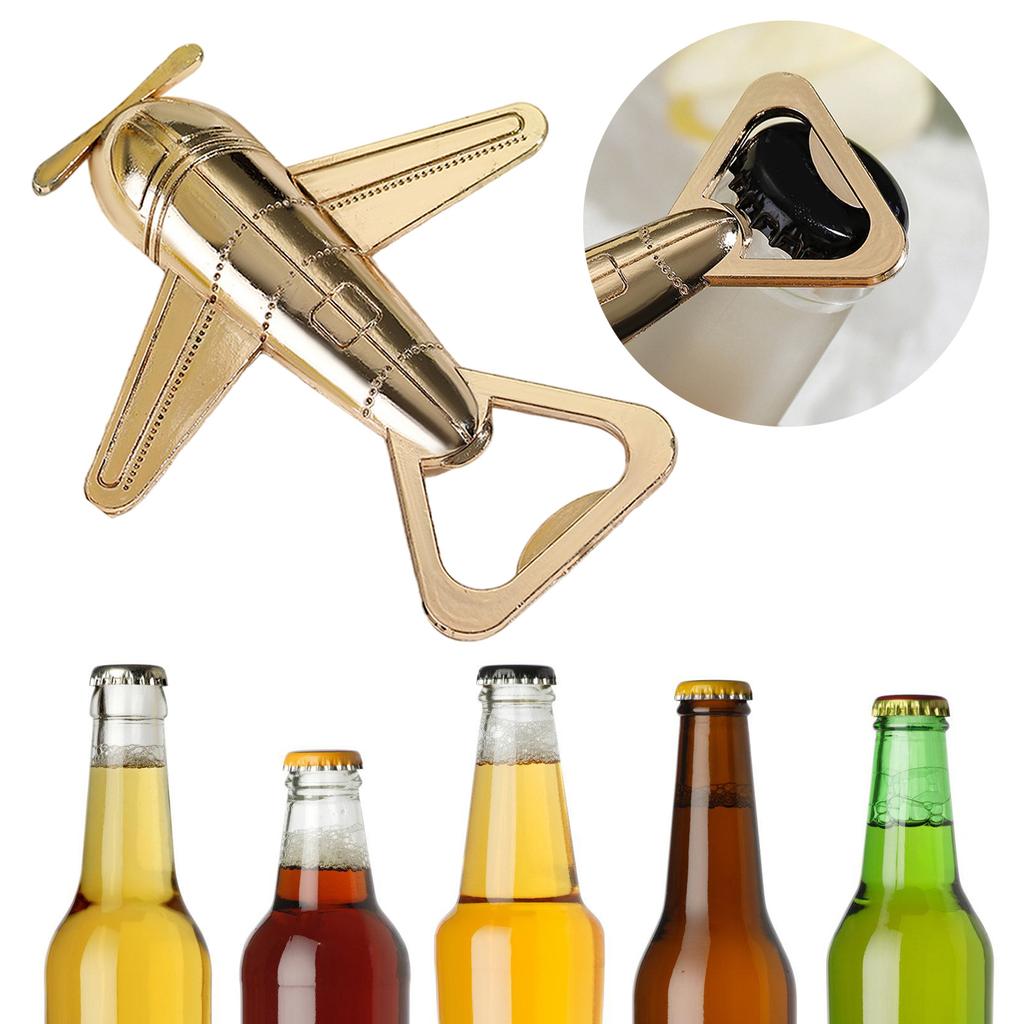 Portable Aircraft Wine Bottle Opener Plane Shaped Bottle Lid Remover for Parties and Gatherings Wedding Return Gift