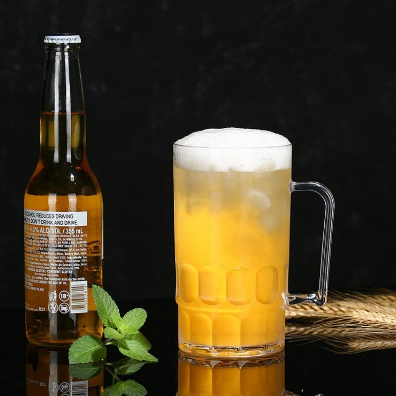 Acrylic Beer Mug KTV Transparent Anti-fall Large Beer Cup Drinks Cups Breakfast Milk Coffee Water Mug Barware Drinkware New