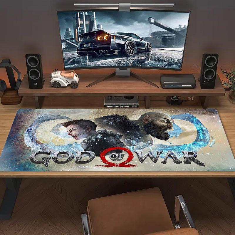 God of War Color Mouse Pad Large Gaming Table Cushion Non-slip Laptop Tablet Big Mousepad XXL Mat Mini PC Playmat With Lock edge
