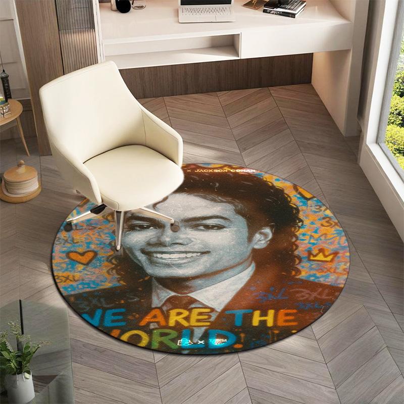 Renowned American Grammy Award Winning Singer Michael Jackson's Circular Carpet Is Soft, Home, Bedroom, Door Mat Decoration, and Non Slip Carpet F1