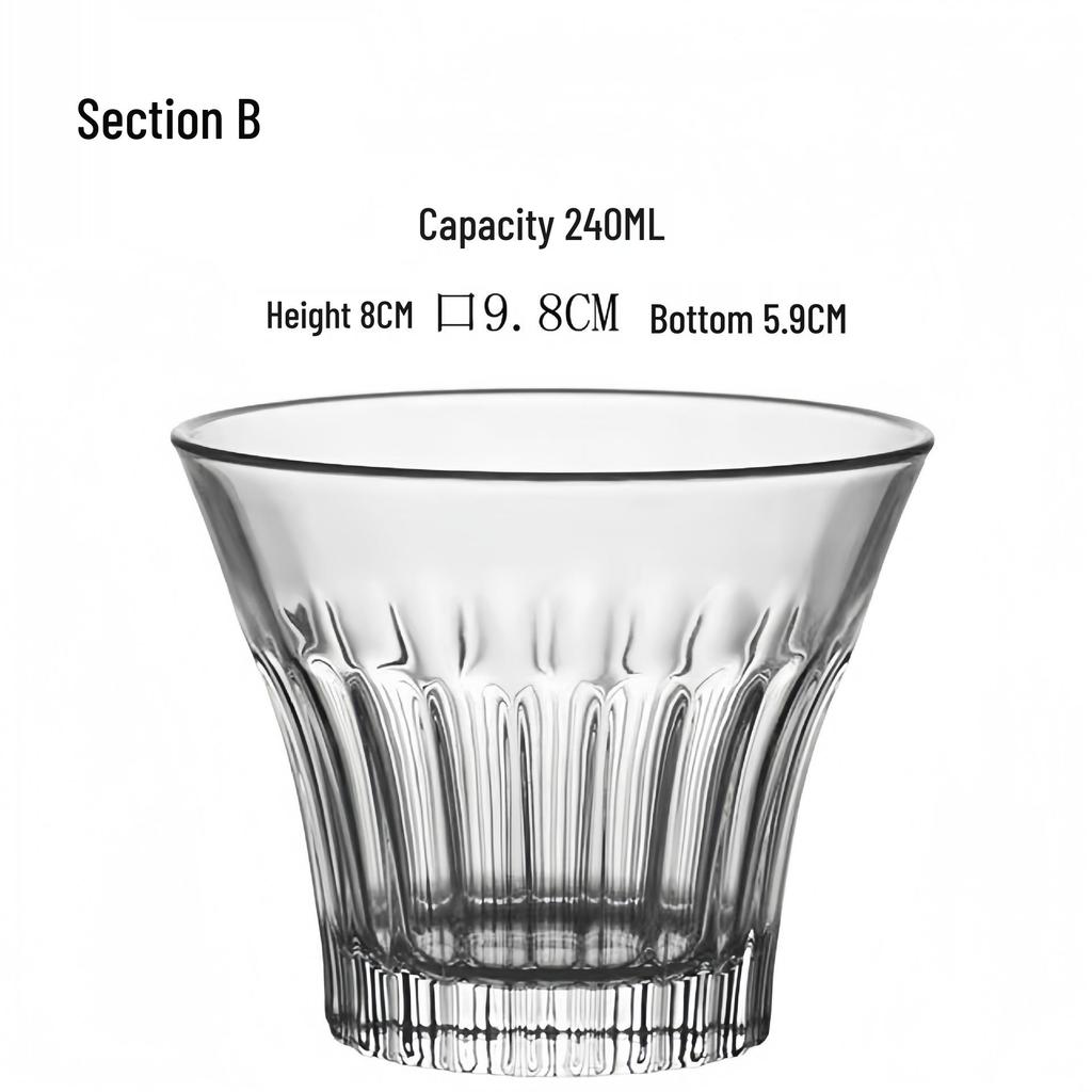 Elegant High-Foot Glass Cup for Desserts, Ice Cream, Cold Drinks, Milkshakes, Juice, and Popsicles