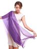 Women's 180cm Rectangular Silk Scarf with Glittered Design