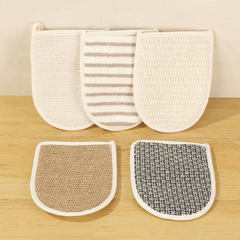 Weicher Natürlicher Sisalhandschuh Doppelseitiger Körperpeelingschwamm Duschkörper-Peelinghandschuh Für Dusche Spa Hautreinigung Badehandschuhe