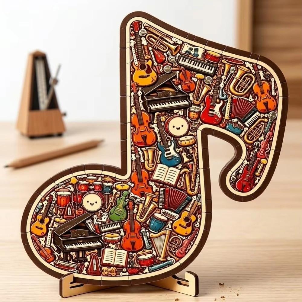Instrument Print Musical Note Jigsaw Puzzle Irregular Musical Note Puzzle  Desktop Decor