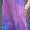 Damen Sommerkleid Vintage Kleidung Lässig Ärmellos Lange Kleider