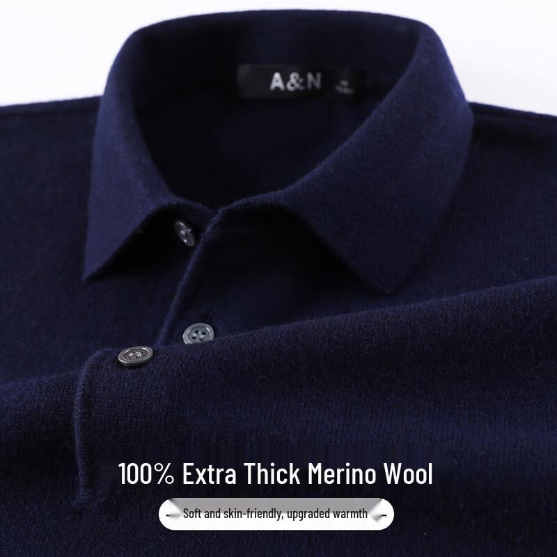 Antonio Men's Merino Wool Polo Sweater