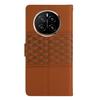 For Honor Magic7 Pro 5G Case Rhombus Leather Horizontal Flip Phone Cover