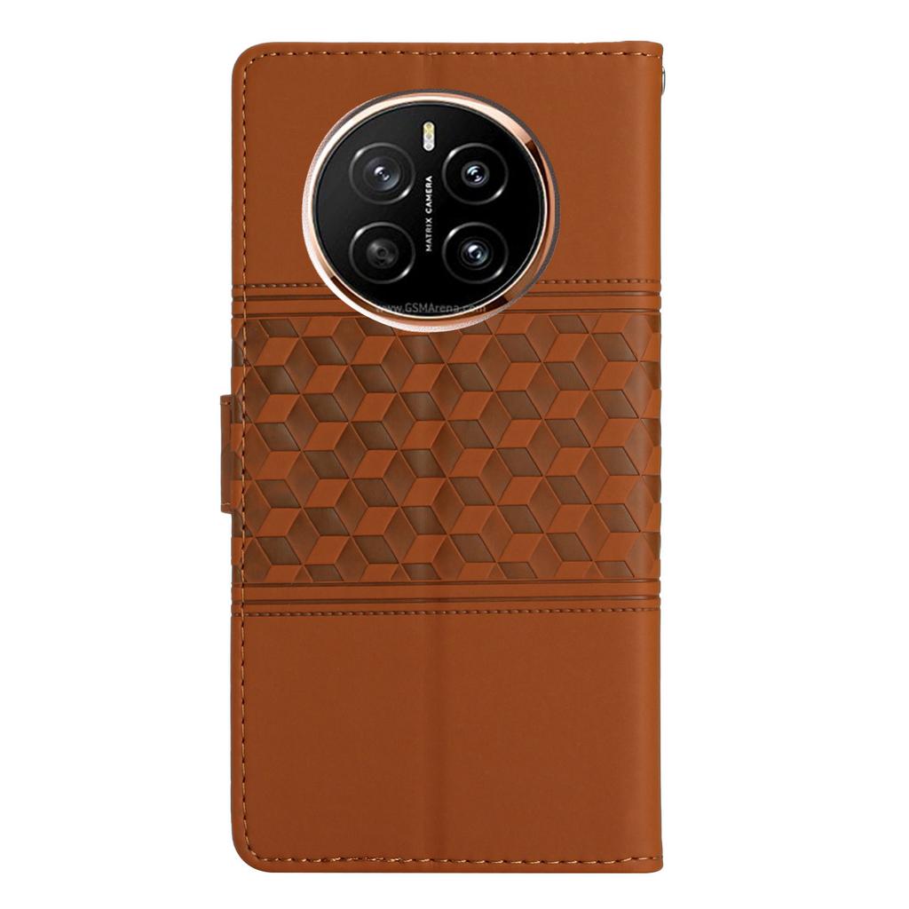 For Honor Magic7 Pro 5G Case Rhombus Leather Horizontal Flip Phone Cover