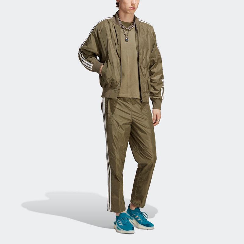 Adidas Originals Adicolor Parley Track Top With Side Stripe Logo Embroidery Men Tops Olive-Green HS2089
