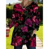 Women's long-sleeved round-neck T-shirt, suitable for spring, autumn and winter seasons. It has pockets and print designs. machine washable.