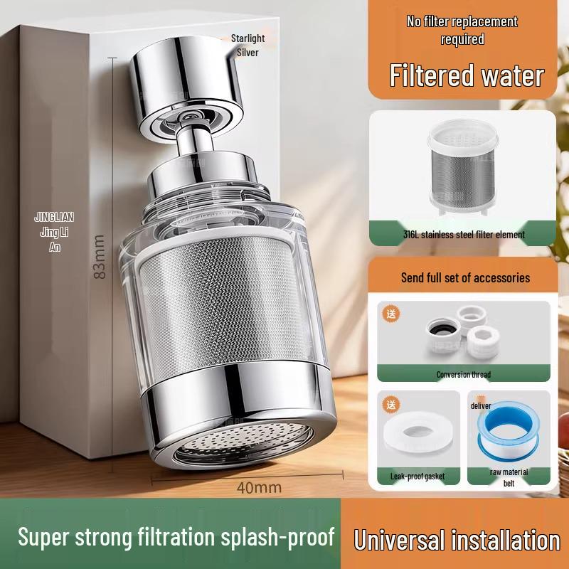 

2025 Anti-Splash Kitchen Faucet Water Purifier with Permanent Core