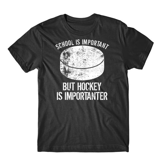 School Is Important But Hockey Is Importanter Funny T-Shirt S