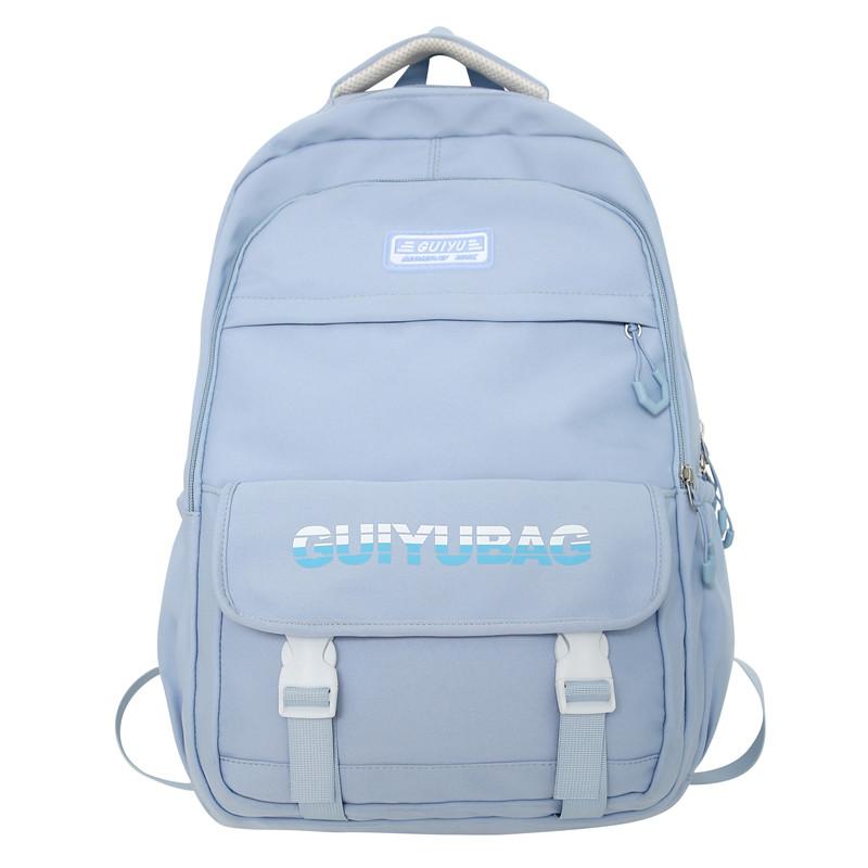 

Шкільний жіночий рюкзак для комп’ютера з великою місткістю Letter Student Bag синій