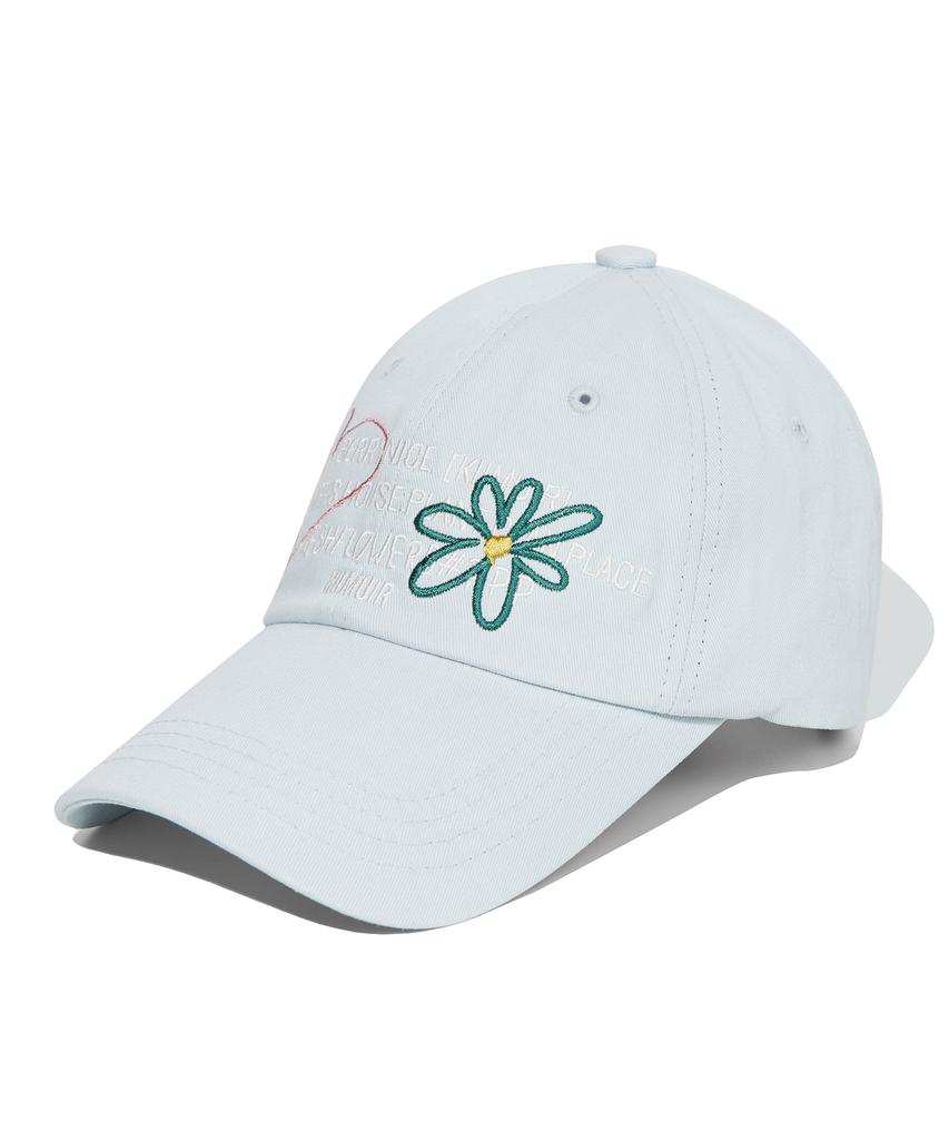 KIIMUIR Blooming Flower Cotton Ball Cap_Sky Blue