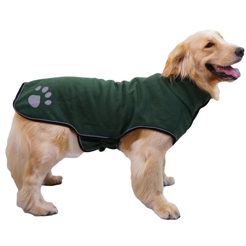 Large Dog Winter Vest Waterproof Reflective Warm Fleece Jacket Adjustable Chest Golden Retriever Labradors