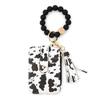 Faux Leather Card Holder Bracelet Keychain Bohemian Style Wristband Card Case Keyring  Everyday Use