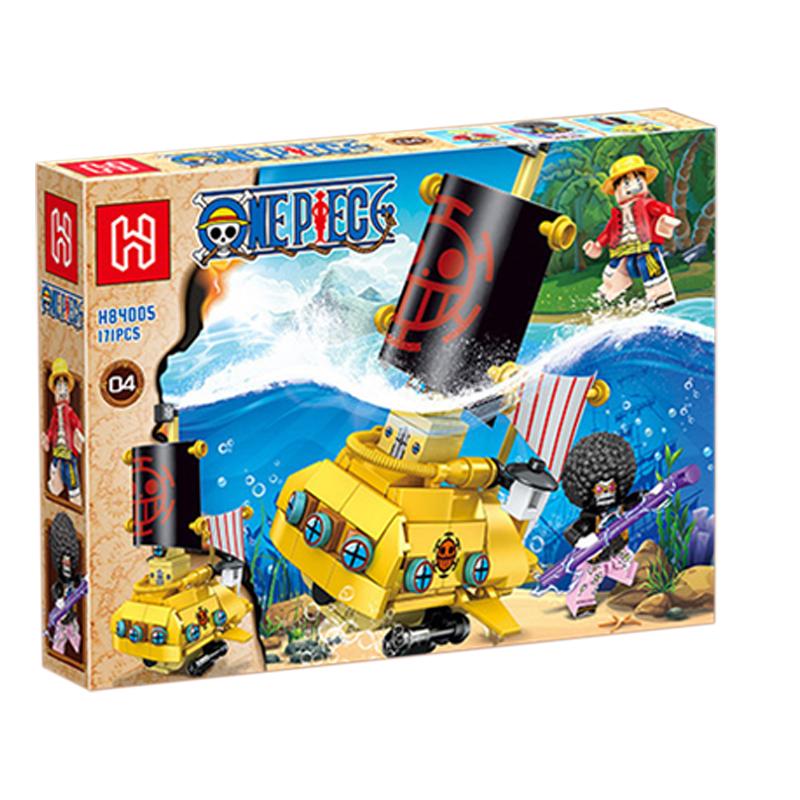 1-4PCS One Piece Thousand Sunny Building Blocks Anime Going Merry Ship Assembly Model Micro Bricks Figures For Children Gift