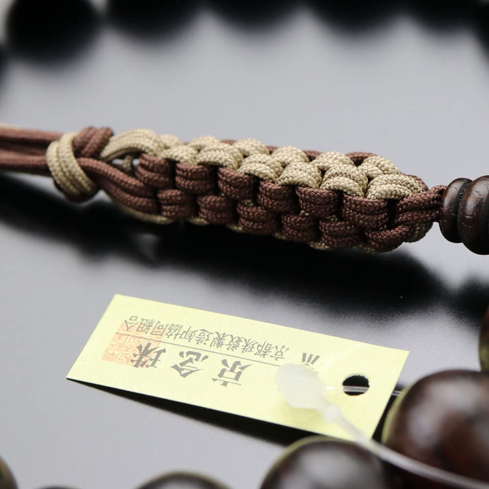 Special Jodo Shinshu Buddhist Prayer Beads for 20 Matte Striped Ebony with Cord Tassel Buddhist Prayer Kyoto Prayer Natural Memorial My Prayer Prayer