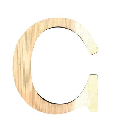 LETTER C - 19 CM - WOOD