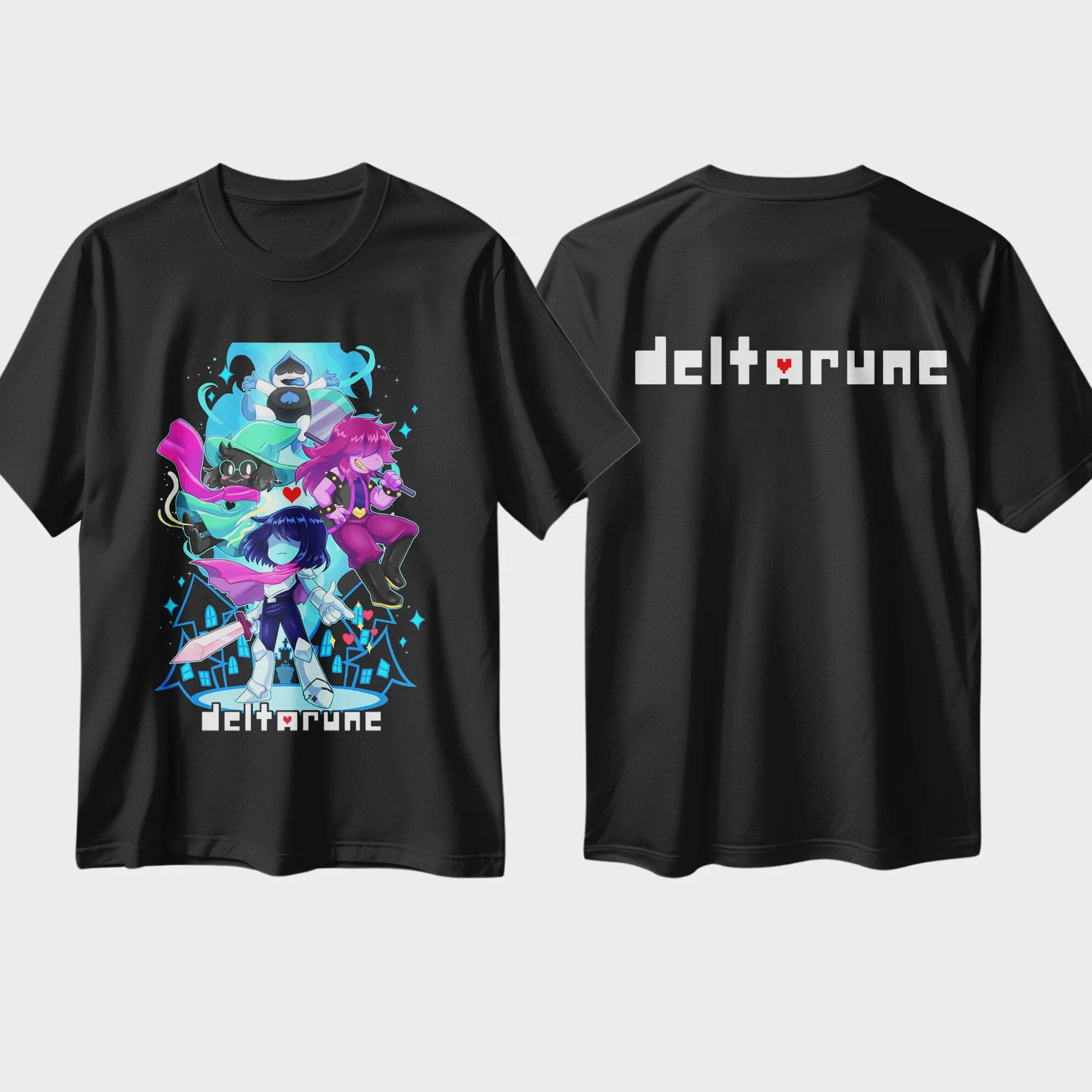 

Game T-shirt Deltarune Gift Printed Graphic Unisex Casual Cotton Round Neck Men Women Streetwear Tees Short Sleeve Breathabl... S разноцветный