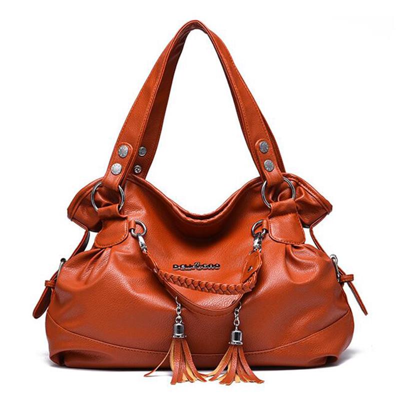Yogodlns Women PU Leather Tassel Handbags Shoulder Bag Big Tote Purse New Fashion Messenger Bags