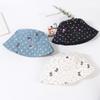 Japanese Style Denim Fisherman Hat With Sparkling Butterfly Bow Perfect For Summer