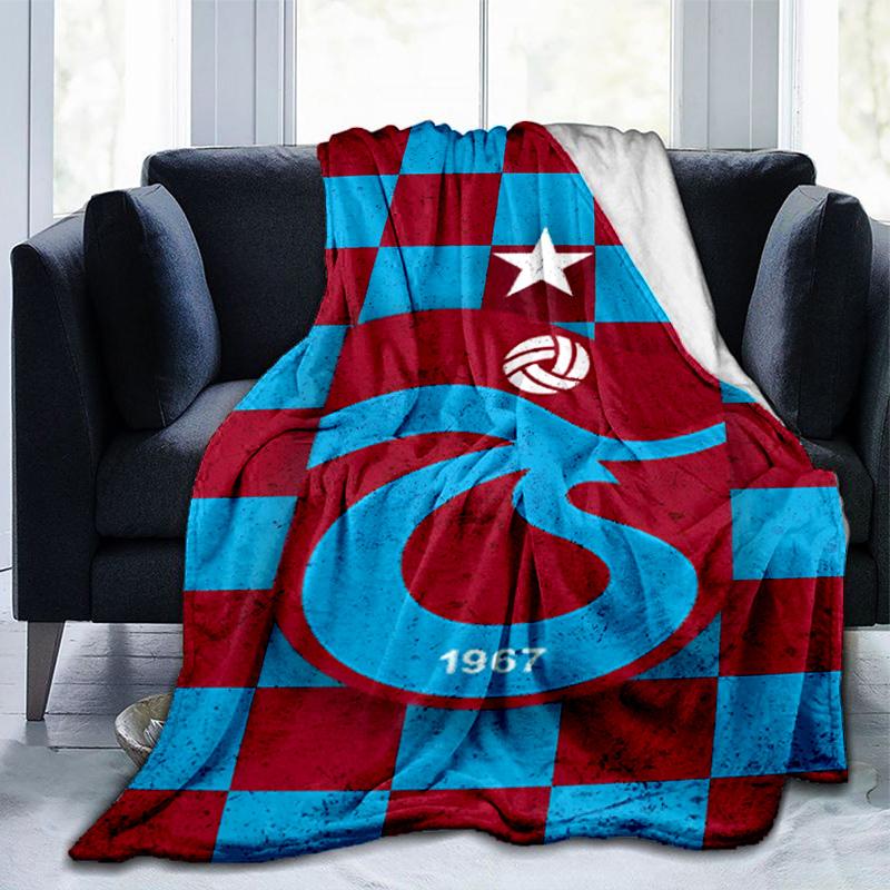 Coperta con Stemma Trabzonspor Adatta per Divani, Letti, Uffici e Campeggio - Regalo Perfetto per Halloween Natale