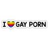 I Love Gay Porn Rainbow Prank Funny Gag Joke Gift Window Decal Bumper Sticker