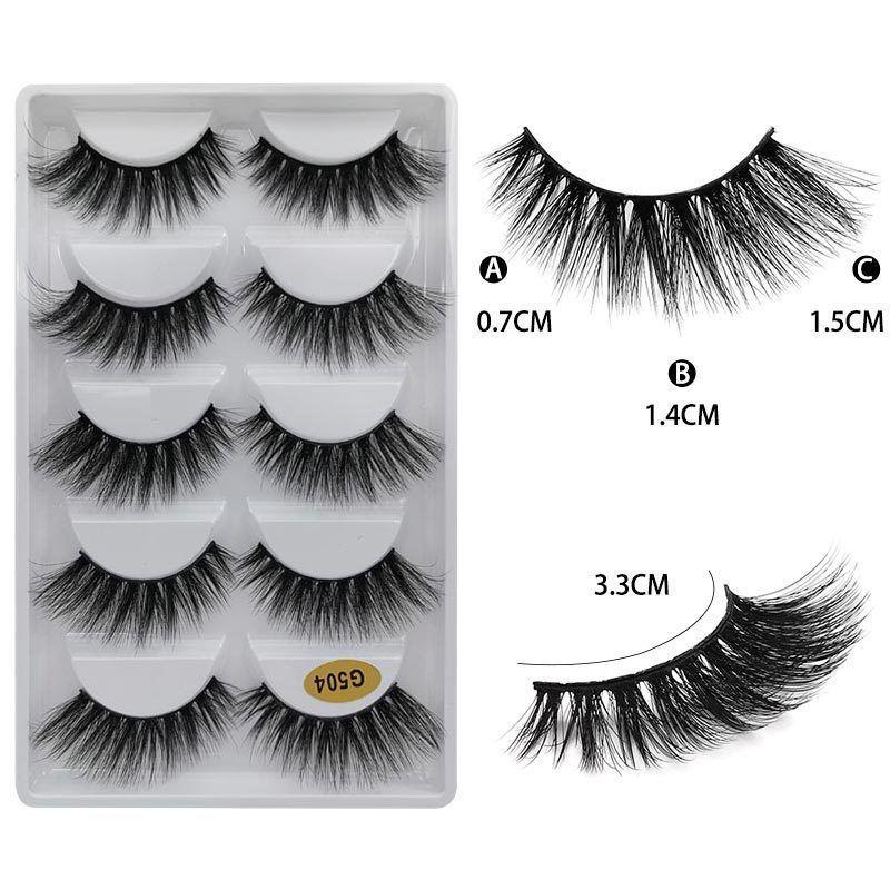 Lashie - Set of 5 Pairs: Volume Crisscross False Eyelashes