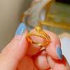 Spirit Snake Ring Women's Simple Niche Fashion Personality Open Index Finger Ring Versatile Temperament Green Diamond Snake Ring Jewelry
