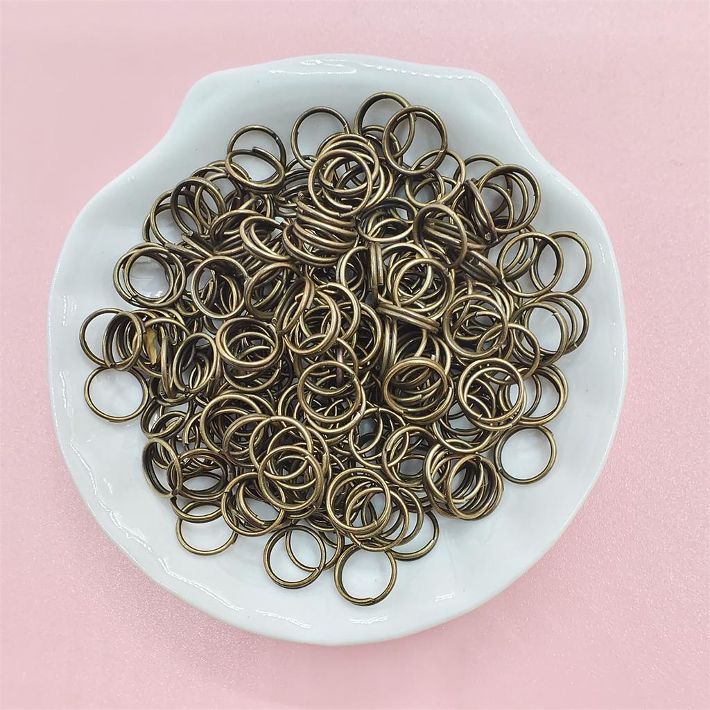 200-500 piezas/bolsa Para Hallazgos DIY Accesorios de Joyería Hechos a Mano 5/6/8/10mm Alta Calidad Dobles Anillas Abiertas Conectores Divididos