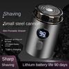 1pcs Men's Electric Shaver Rechargeable Car Portable LED Digital Display Wet and Dry Dual Use Shaver Household Shaver