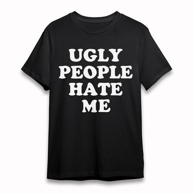 Herrenmode T-Shirt Aussagekräftiges Grafik-Tee Schwarz Baumwolle Kurz Oversize
