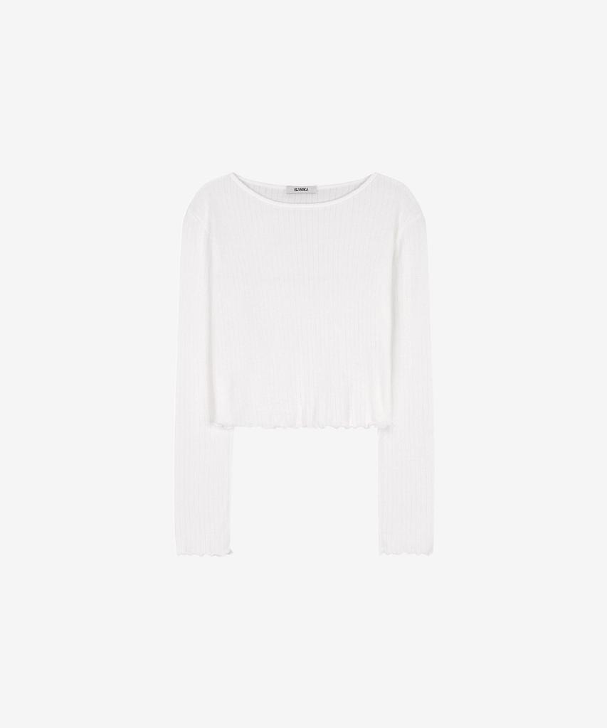 BASIKA Wave Basic Layered T-Shirt (White)