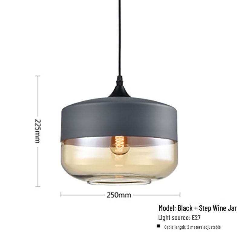 Industrial-Style Glass Ball Pendant Light for Restaurant & Bar