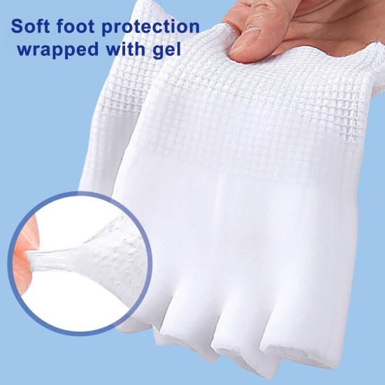 1 Pair Half Palm Gel Five-toe Socks Women Invisible Non-Slip