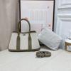 2024 Large Capacity Canvas and Cowhide Tote Bag for Women