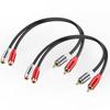 JSADZKJ JSADZJK 2 RCA Adapter 2 RCA Male to 2 RCA Female Stereo Audio Dual RCA Connector Jack Plug Extension Video Audio Subwoofer Auxiliary Audio